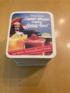 Vintage Captain Morgan Rum Advertising Bar Coasters Lot of 70 Promo